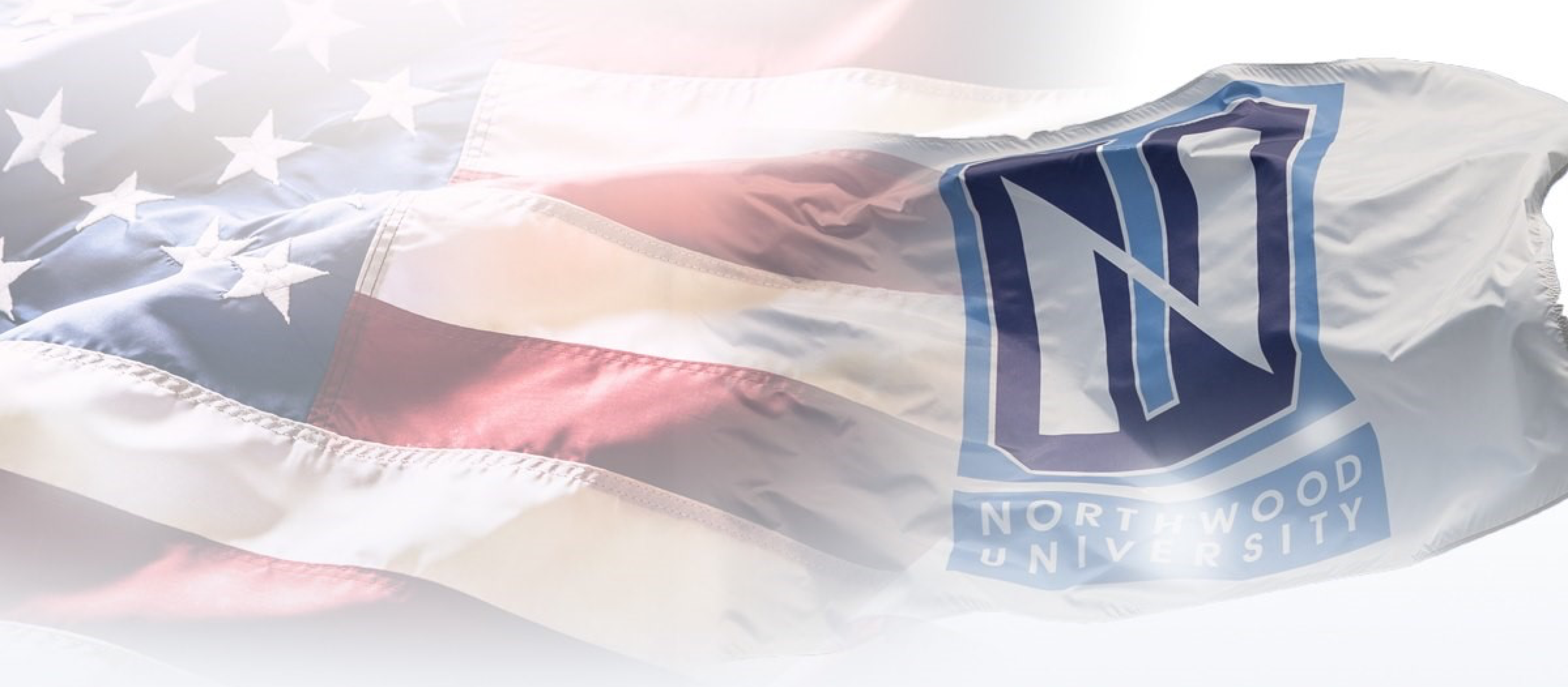 Northwood University flag and American Flag